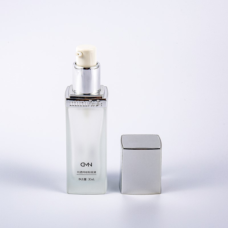 frosted Square Foundation Bottle frosted Square Foundation Bottle